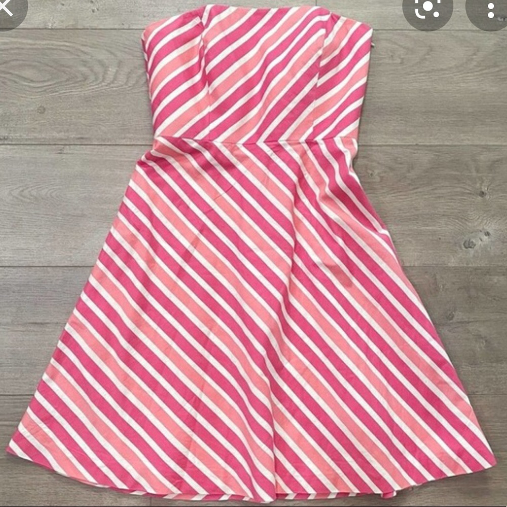 Ann Taylor vintage striped strapless dress